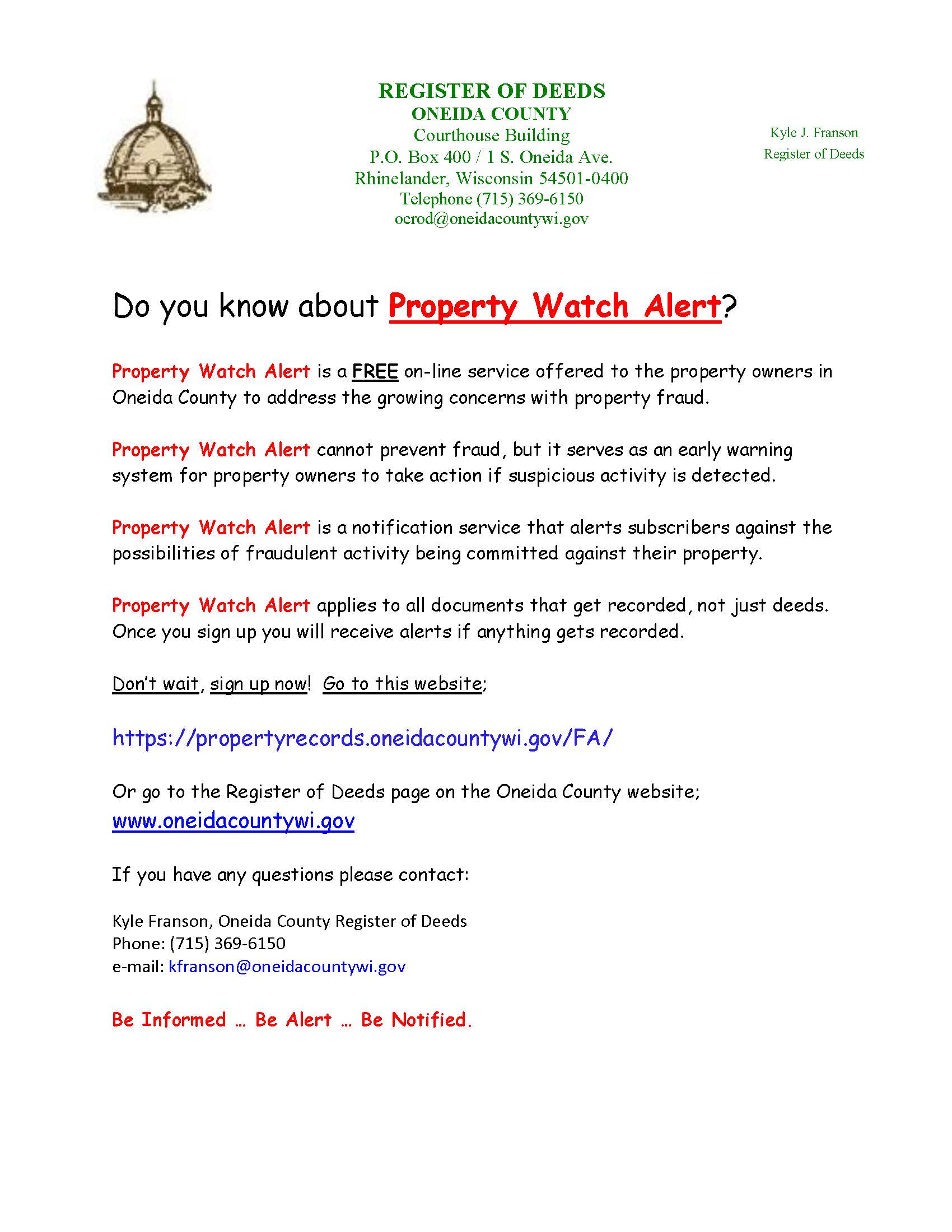Property Tax Fraud Notice